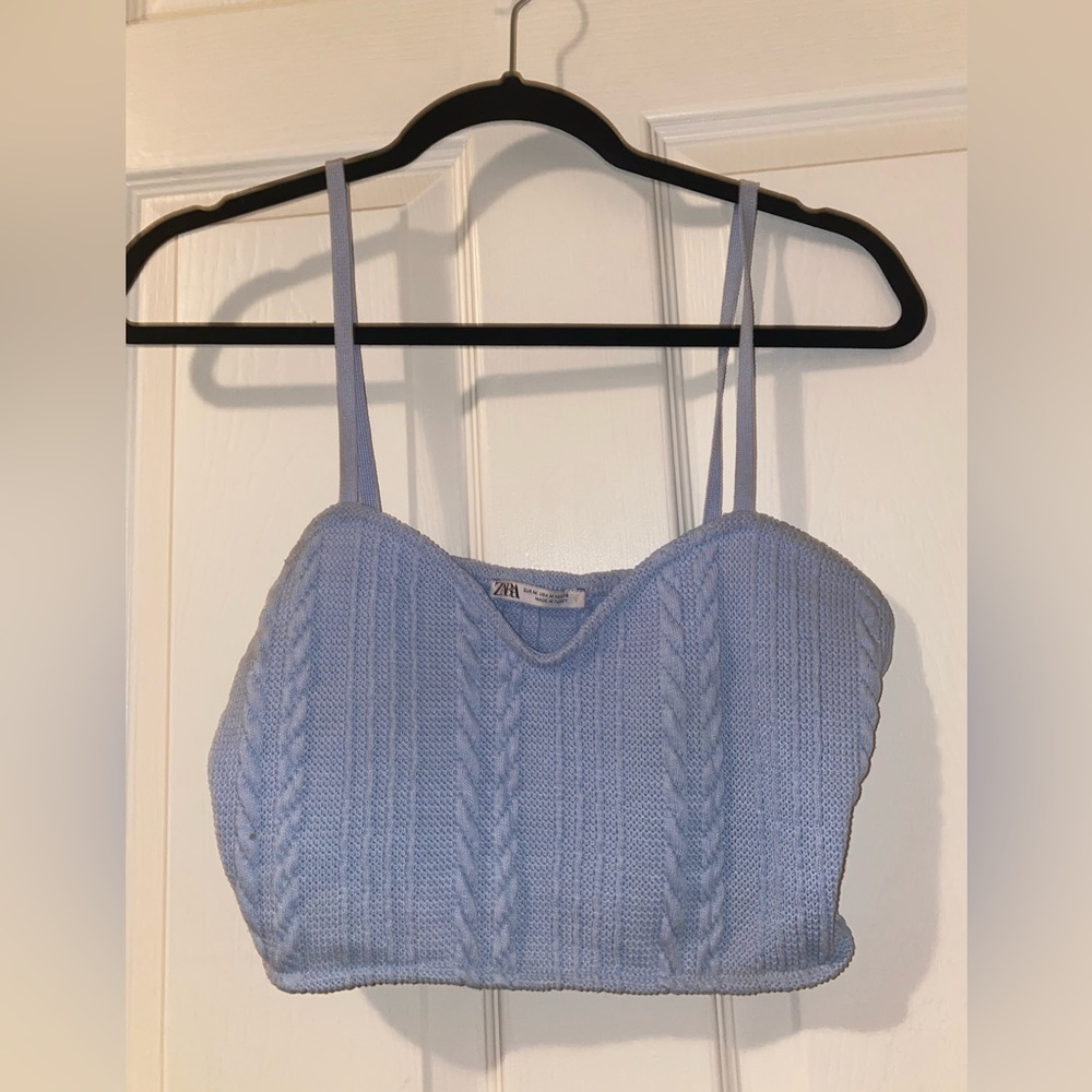 Baby blue, crochet crop top
